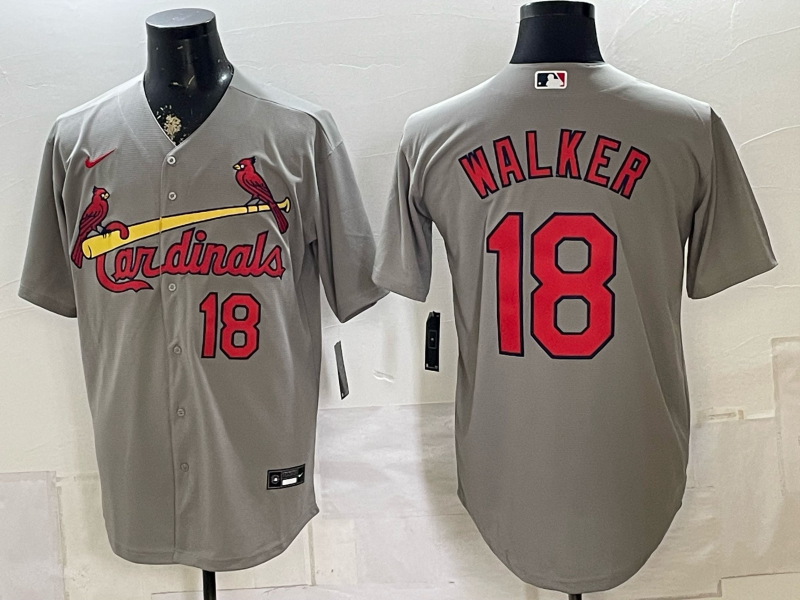 Men 2026 St.Louis Cardinals #18 Walker grey Nike MLB Jersey 0728002->st.louis cardinals->MLB Jersey